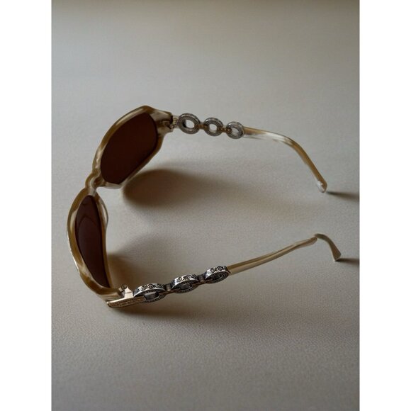 Brighton Women's Sunglasses Central Park Tortoise Brown Frame Silver/ Gold Side - Picture 4 of 9